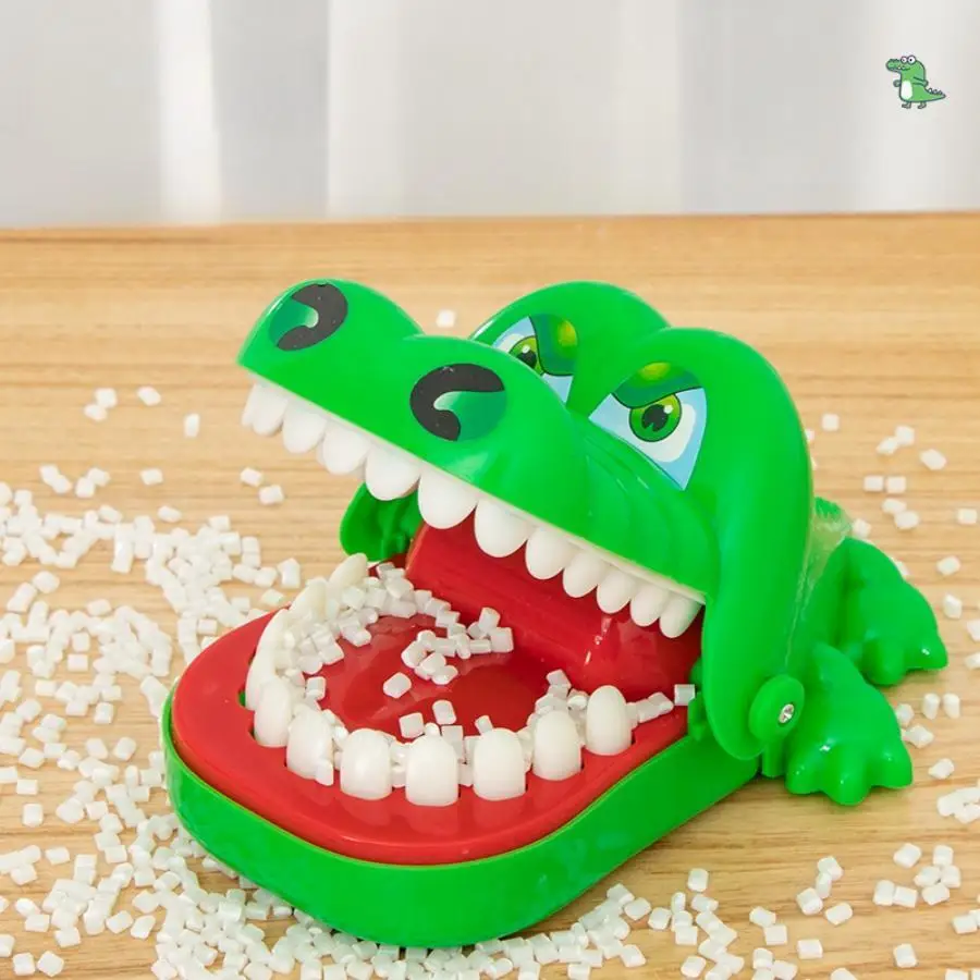 Divertente giocattolo per mordere i denti di coccodrillo per bambini Adulti Gioco per dentisti antistress Giocattoli di scherzo
