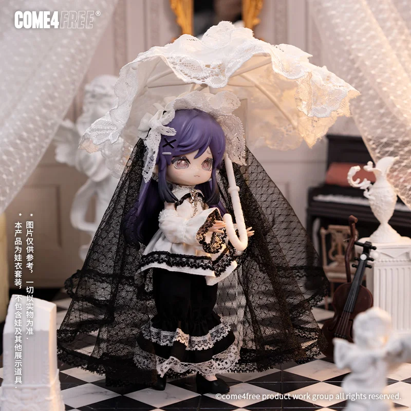

Come4free Fairy Tale Series Night Fog Prayer Doll Clothes Ob11 Bjd Doll Skirt Doll Outfit Elegant Vintage Style Toy Accessory