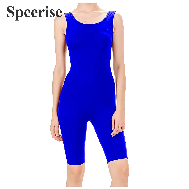 Adult Gymnastic Nylon Short Unitard Female Sleeveless Ballet Dance Training Biketar Tank Jumsuits One-Piece Suit Costume For Men