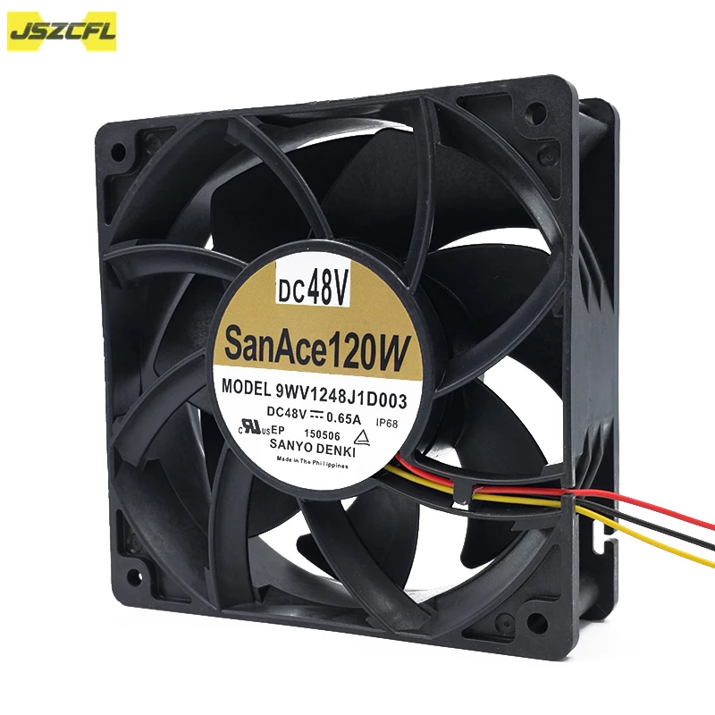 

1PC 9WV1248J1D003 DC 48V 0.65A 120x120x38mm switch Server Cooling Fan