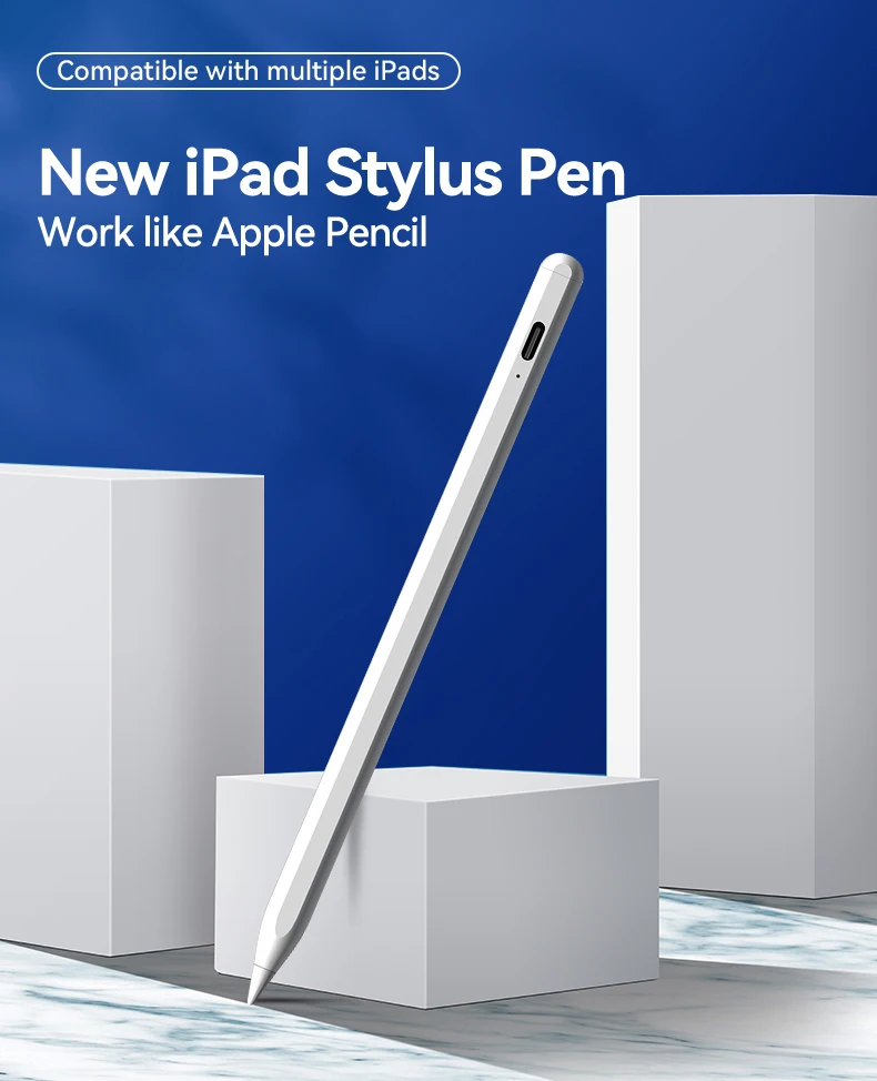 Smart Bluetooth Pen for Writing Drawing,Stylus Pen for Apple iPad(2018-2023), iPad Pencil 2nd Generation with Palm Rejection