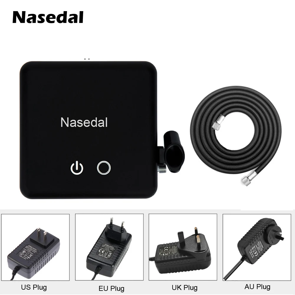 Nasedal Airbrush Compressor Auto-Stop with Air Hose for Nail Art Makeup Tattoo Model Cake Car painting (No Airbrush)