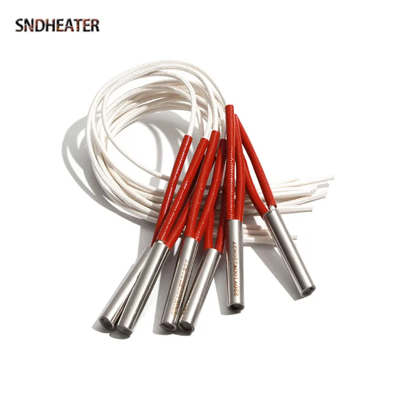 SNDHEATER картридж зажигания нагревательный элемент 110 В 220 В 6 мм пеллетная печь нагревательный стержень 62/65/68/70/75 мм 115 Вт 120 Вт 125 Вт 130 Вт 140 Вт 5 шт.