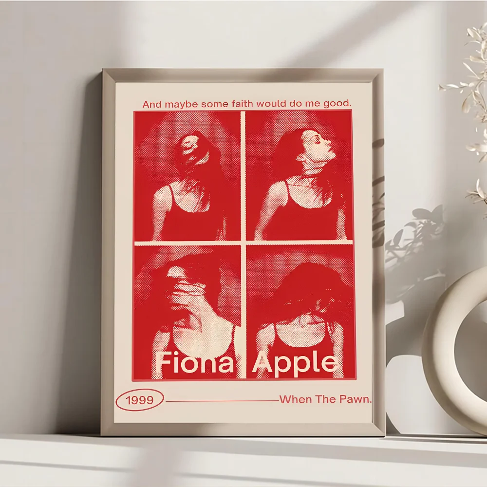 1PC Fiona Apple Poster Movie Sticky Posters Retro Kraft Paper Sticker DIY Room Bar Cafe Aesthetic Art Wall Painting