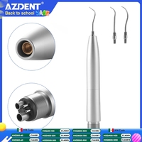 AZDENT Dental Air Scaler Handpiece Integrated Spray Sonic Scaler With 3 Tips SJ1 SJ2 SJ3 Fit For KAVO 4 Holes