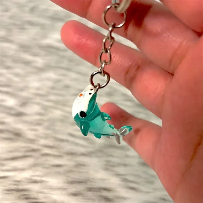 Hammerhead Shark KeyChain - Ocean / Sea Animal / Creature Key Chain - Endangered Hammerhead Fish Key Charm Chain - Cute Gifts