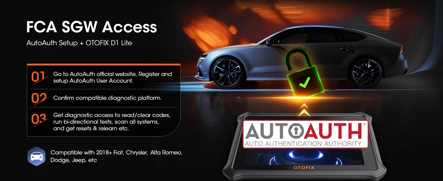 OTOFIX D1 LITE OBD2 Scanner Car Diagnostic Tool Bluetooth Wireless Bi-Directional Control OBD Automotive Scan Tool Active Test