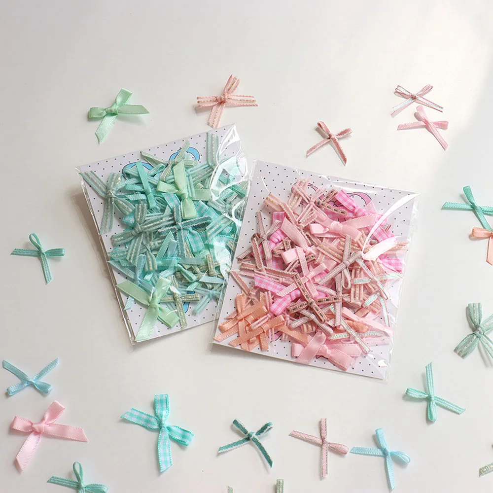 50pcs Bow Knots DIY Gift Decoration Girls Packaging Materials Photocard Holder Accessories Card Cover Decoration Girls Fairy