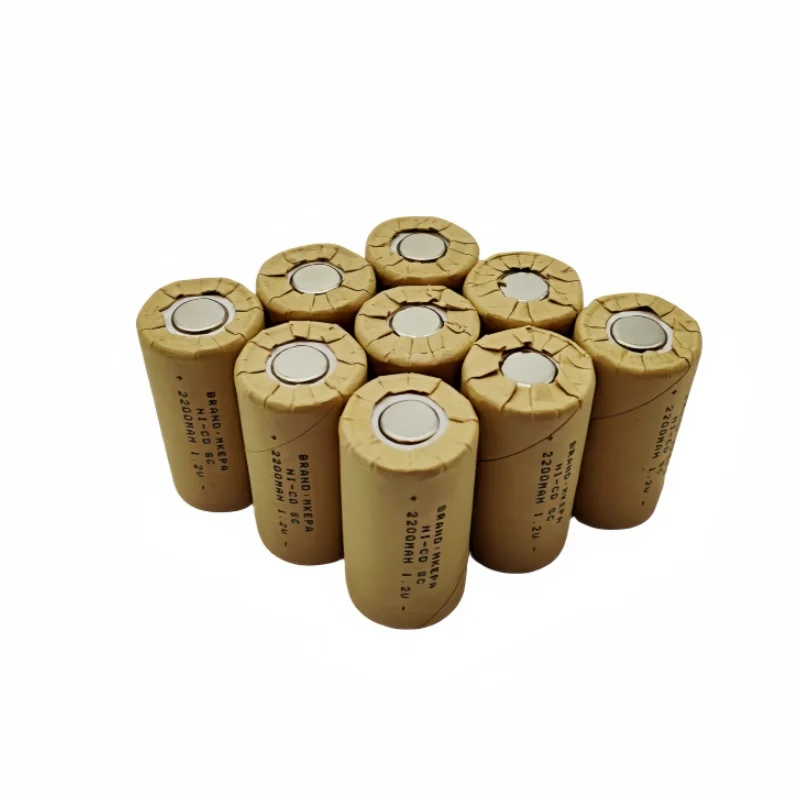 New 1.2V 2200mAh 10C Ni CD Ni MH SC rechargeable battery, replace electric screwdriver and electric tool nickel cadmium battery