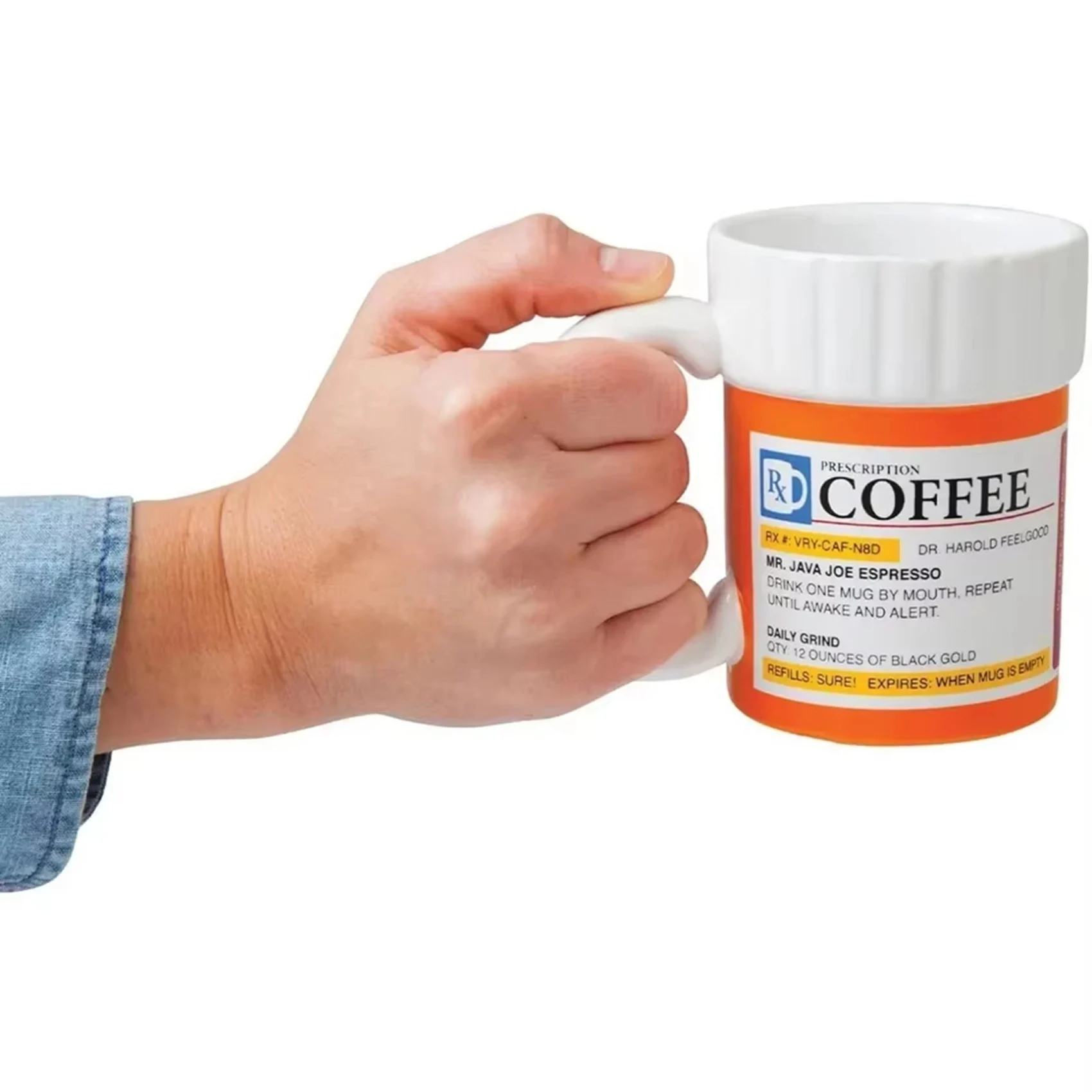 THIVN-2X Coffee Cup, Medicine Bottle Modeling Mug,Prescription Coffee Mug, Pill Bottle Cup,Unique Novelty Shape