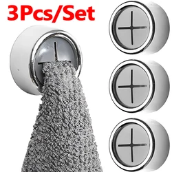 1/4Pcs Punch-Free Towel Plug Rack Bathroom Organizer Hook Silicon Towels Holders Dishcloth Clip Storage Tool Kitchen Accessories