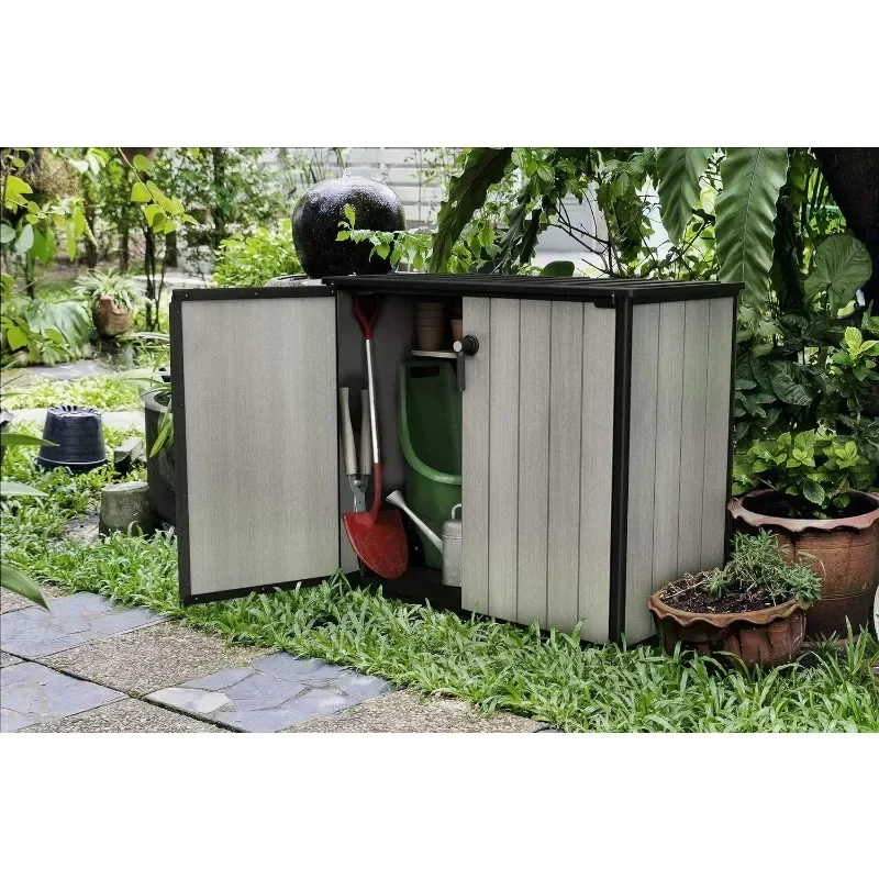 

Полимерный наружный навес для хранения с покраской и непроливающимися стенками, отлично подходит для инструментов двора и хранилища для игрушек в бассейне