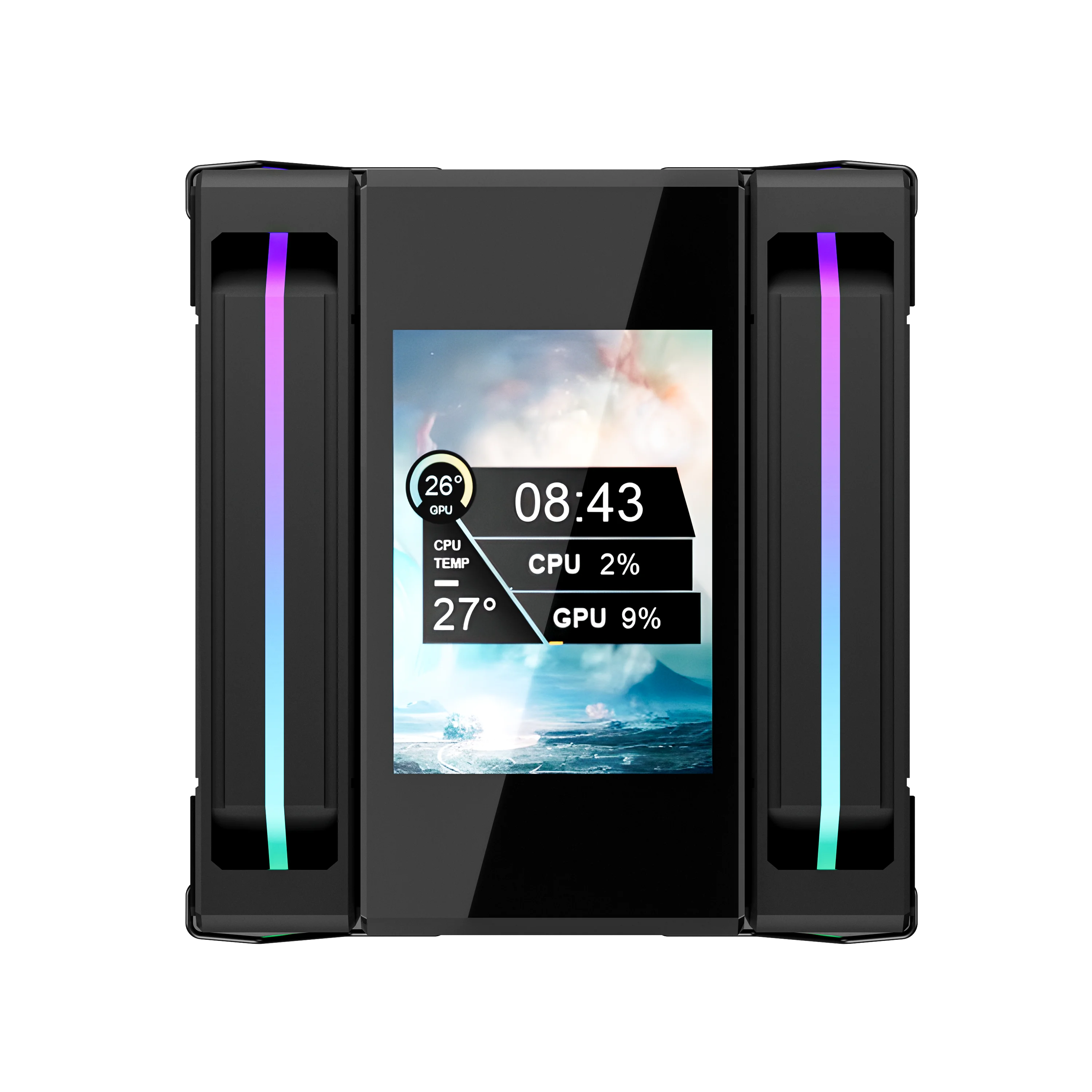 Power Train X-GAMERX MK8 CPU Cooler LCD Screen Dual Fan Tower 6 Heat pipes Air-cooled radiator For LGA1700 115X 1200 AM4 AM5