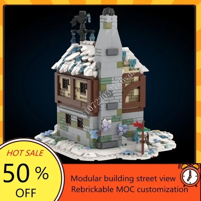 928 قطعة كوخ ثلجي مريح وحدات MOC لغز مخصص عرض الشارع الإبداعي العمارة لتقوم بها بنفسك تجميع نموذج تعليمي هدية #4