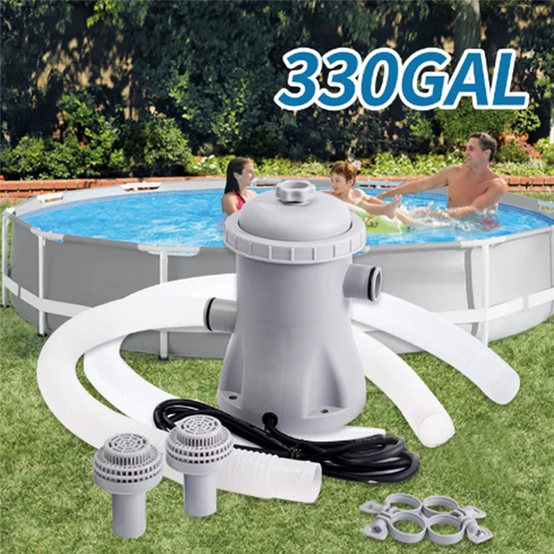 ABGG-Pool Pumps 330 GPH مضخة مرشح حوض السباحة مضخة مياه كهربائية لحمام السباحة التجديف بركة أرضية صغيرة #3