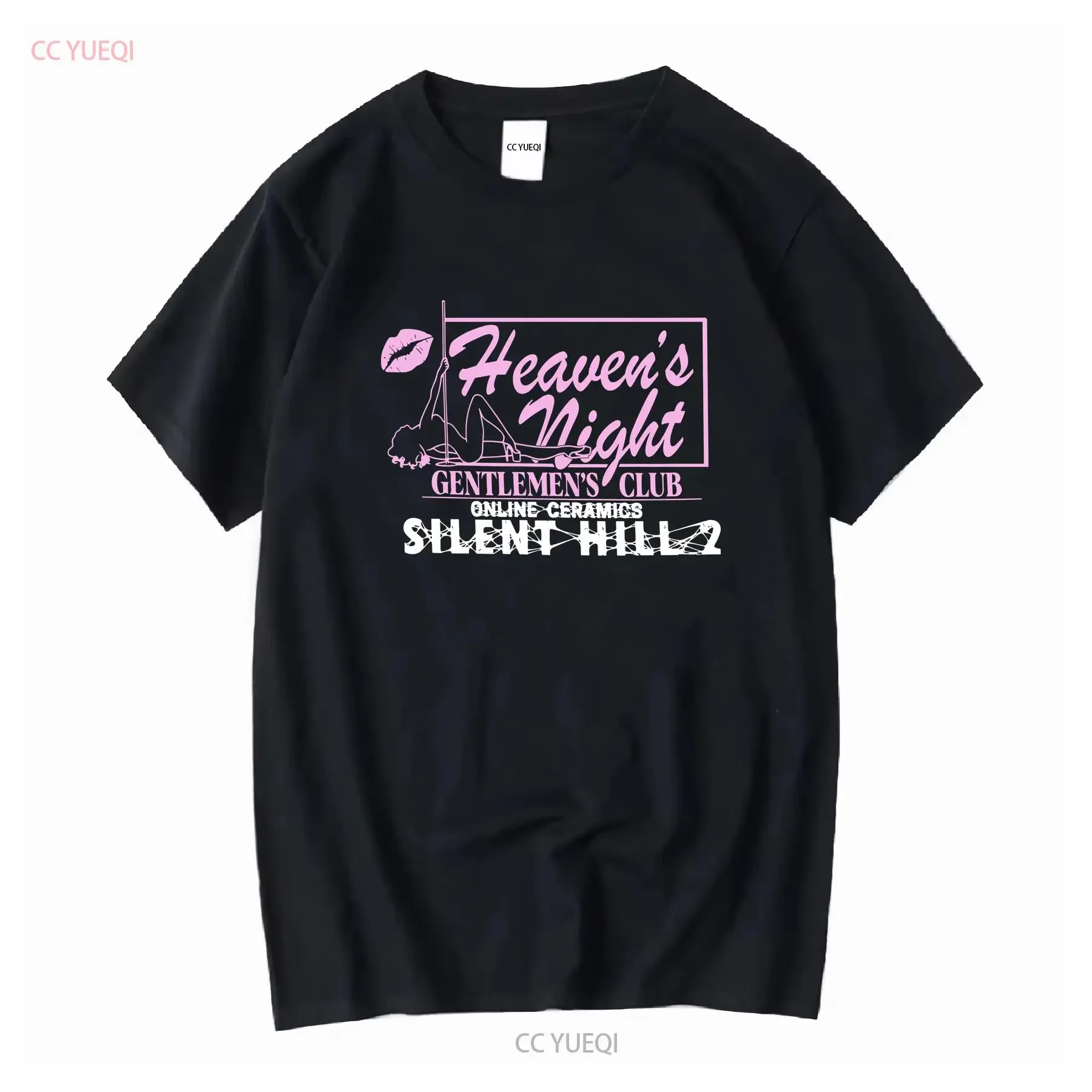 Camiseta Online Ceramics x Silent Hill 2, estilo vintage, ligeramente desgastada, informal, unisex, elástica, elegante, para hombre