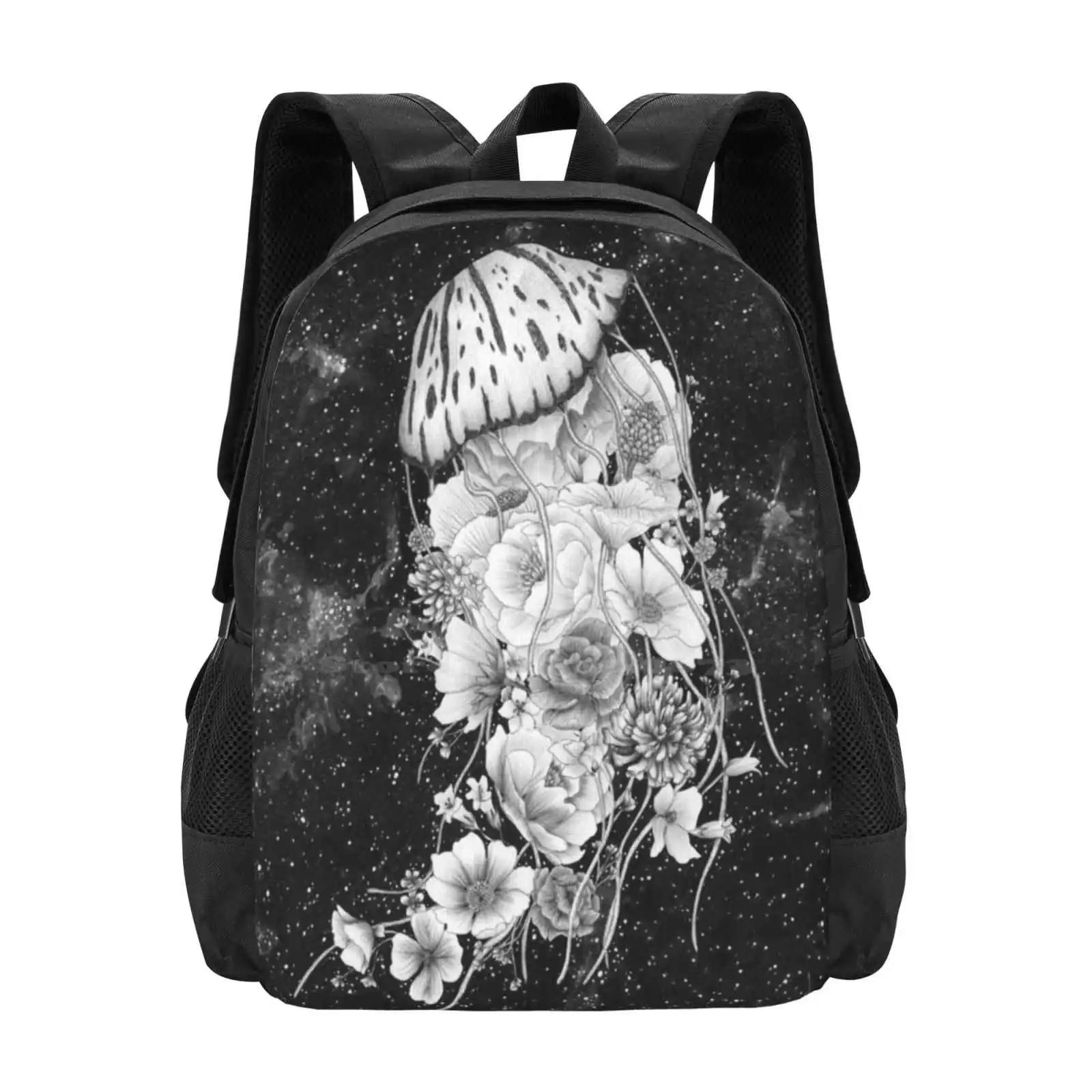 Magic Ocean : The Jellyfish School Bag Big Capacity Backpack Laptop Jellyfish Ocean Swimming Sea Magical Whimsical Surreal