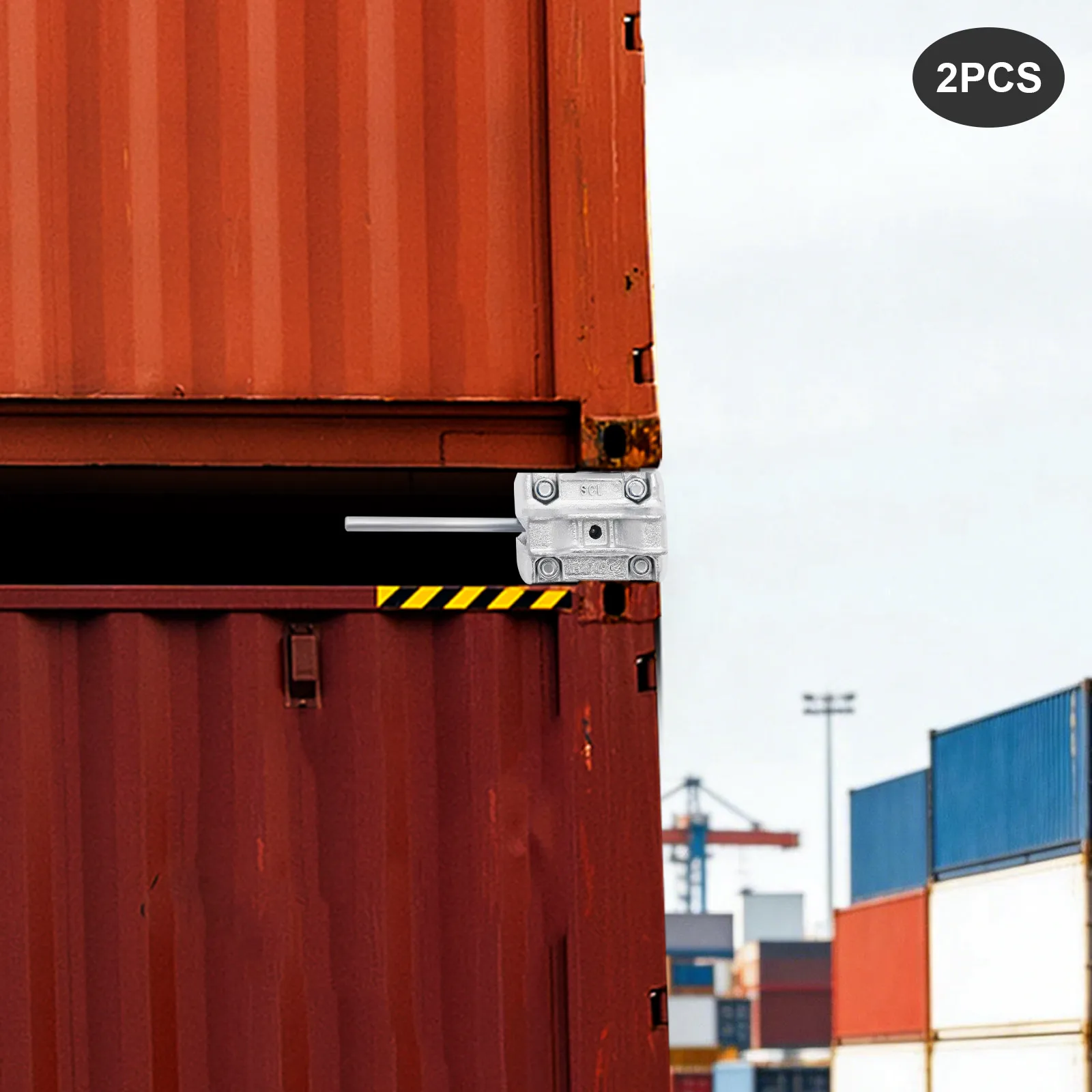 Silver Steel Rail Shipping Container Connection Fastening Manual Twist Lock for Standard Shipping Containers