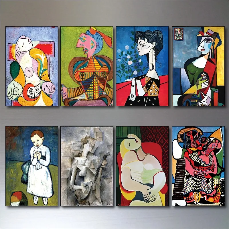 Pablo P-Picasso Poster Surrealist Cubism Wall Art Vintage Spanish Painting Canvas Print Living Room Bedroom Home Decor Art Gift