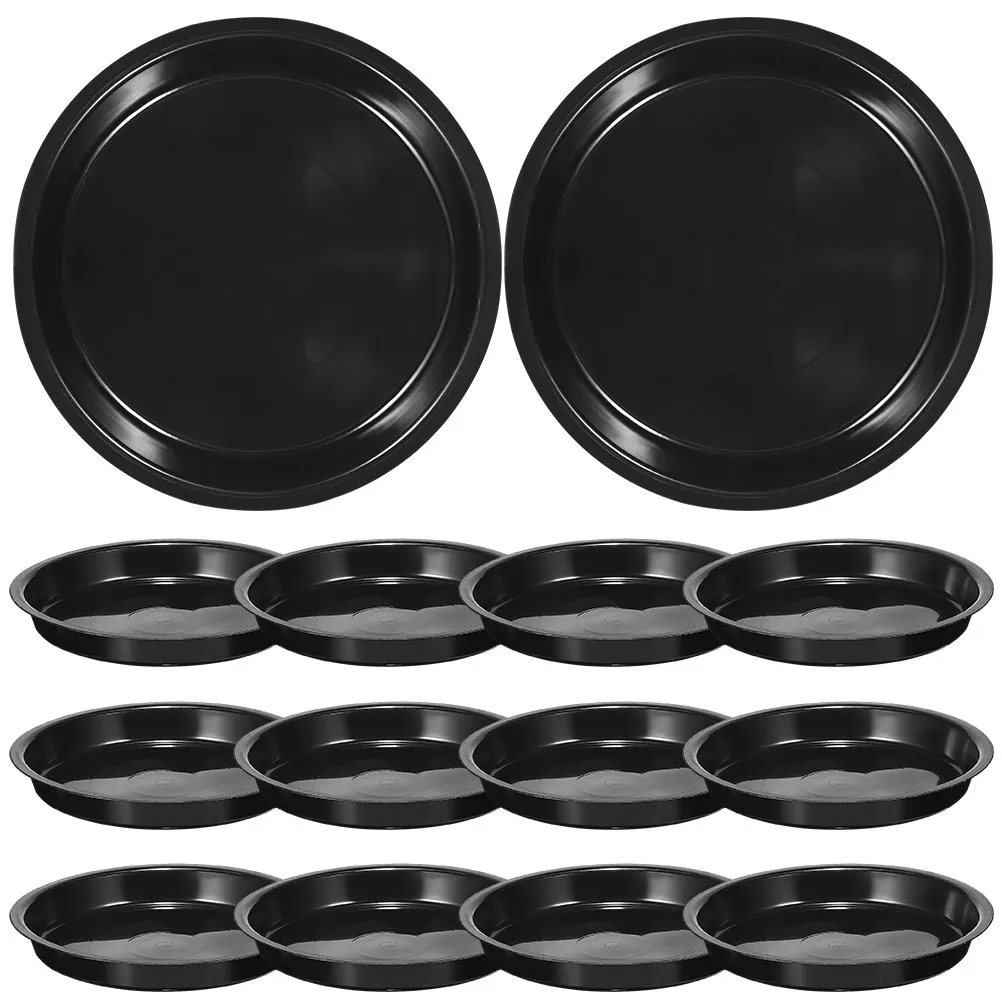 16Pcs PP Plant Saucer Round Plastic Tray for Flower Pots Prevents Spills Keeps Floor Clean Multi Use Indoor Outdoor Plant