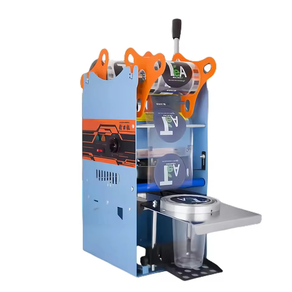 Factory direct sales high-speed manual beverage sealing machine white/black plastic water/cup/bottle beverage packaging