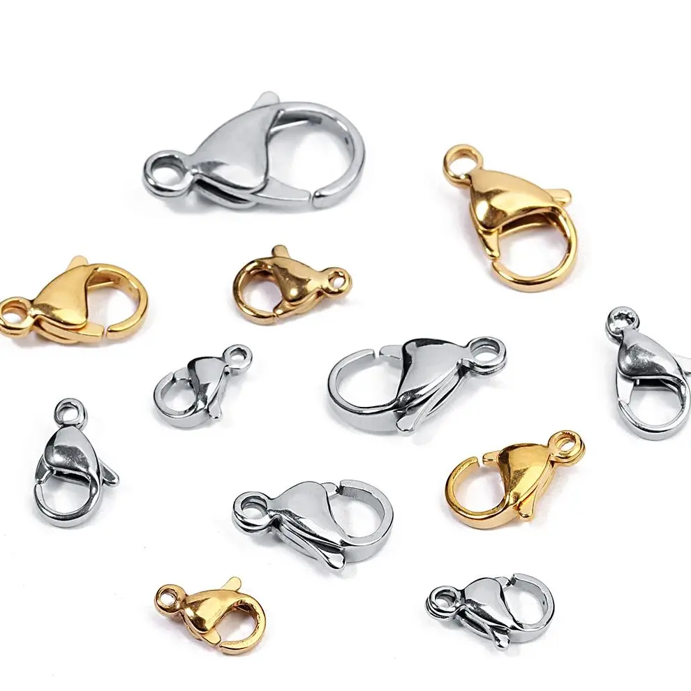 مشابك كركند من الفولاذ المقاوم للصدأ لصنع المجوهرات ، مشابك مخلب ، أساور وقلادة ذاتية الصنع ، جودة عالية ، بيع بالجملة ، 25: لكل حصة #2