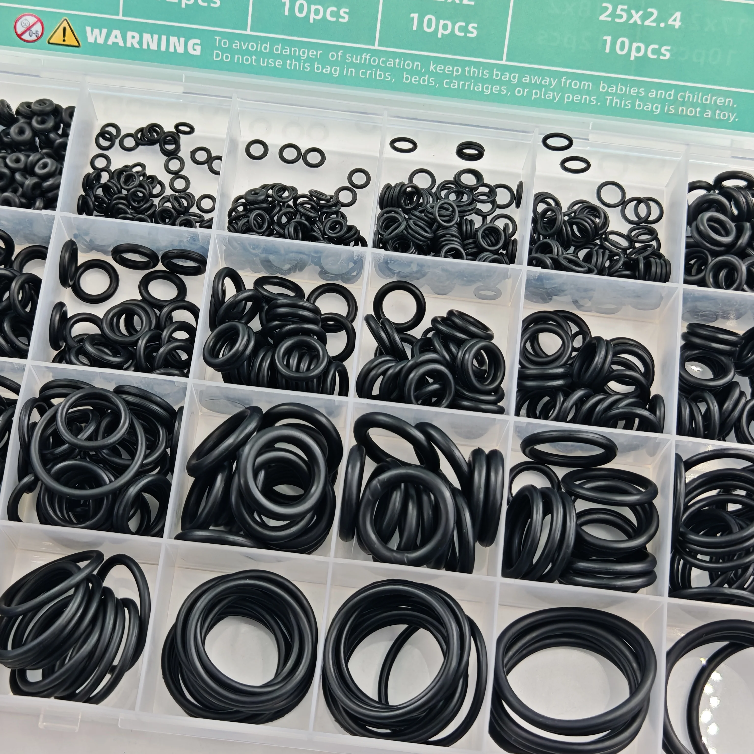 1020 pieces of nitrile silicone O-rings, wear-resistant and oil-resistant repair gasket rings, maintenance box sealing ring set