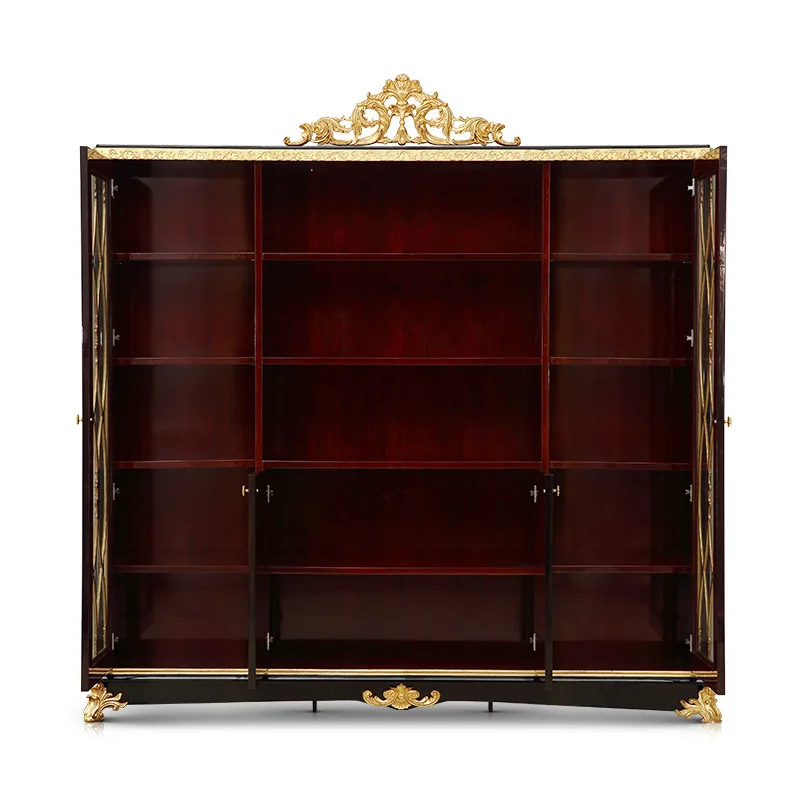 European bookcase Classical European retro style locker Four-door decorative cabinet
