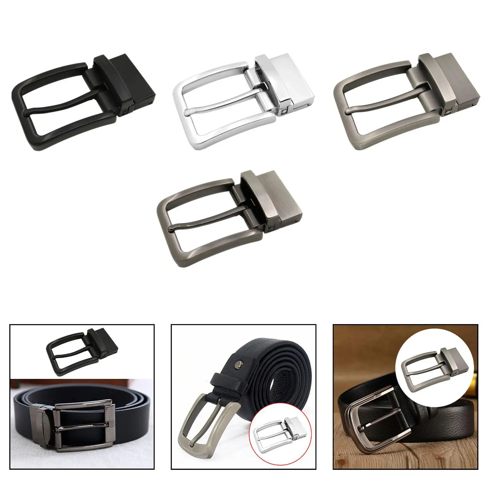 مشبك حزام معدني فاخر لإكسسوارات الحزام الجلدي وإبزيم ذو شوكة واحدة #3