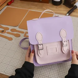 Zaino fatto a mano fai da te cuciture a mano con strumenti per cucire borsa a tracolla Handel accessori borsa da viaggio in pelle PU borsa da viaggio