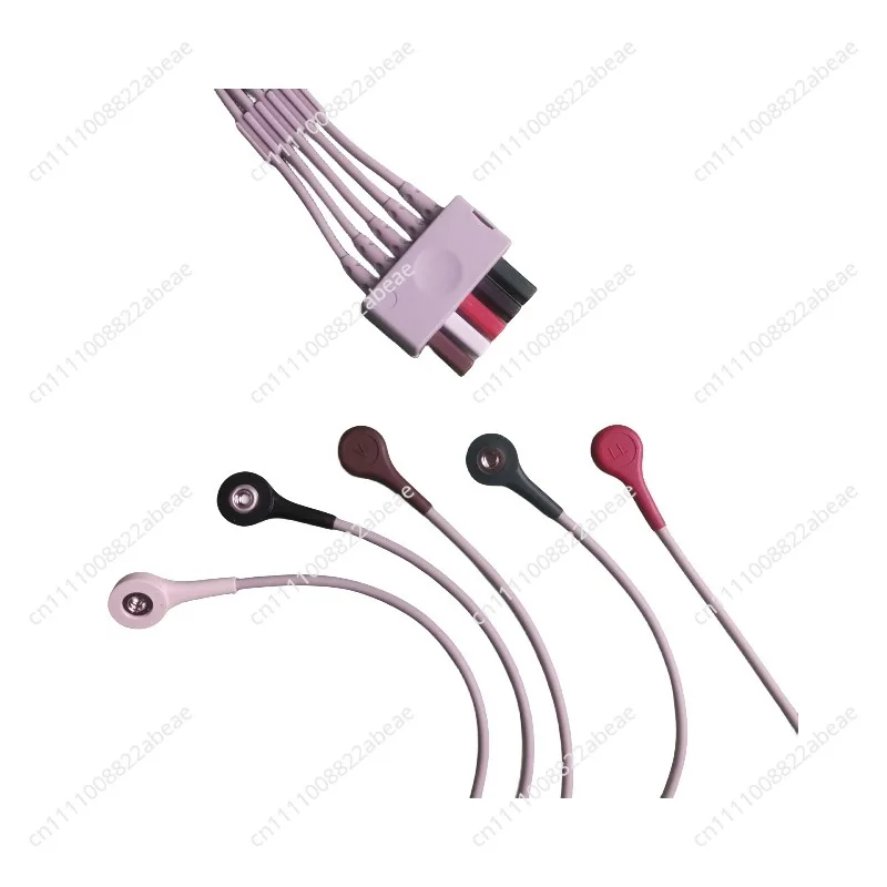Compatible with T series UMEC ePM monitor, split five lead ECG lead, patient end buckle type