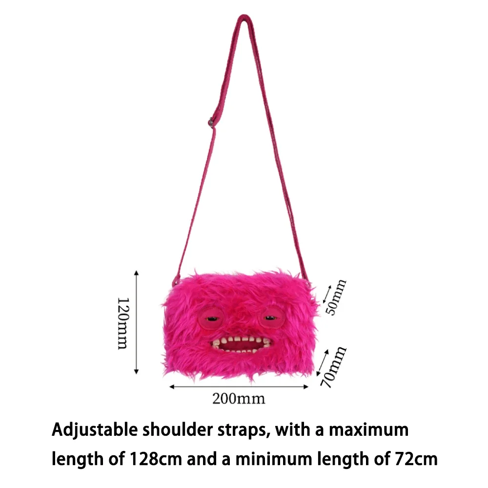 Fuggler Ugly Tooth Monster Plush Bag Crossbody Bag Cute Plush Purse Backpack Fuggs Wallet Girls Cartoon Animal with Chain Strap