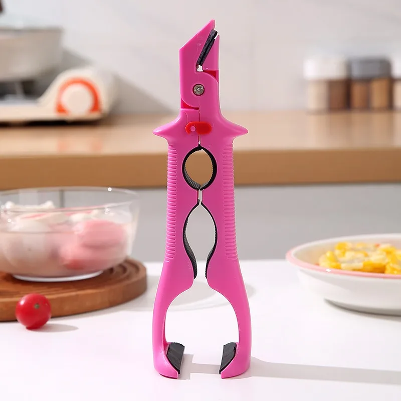 1 Pc Upgraded 3 In 1 Heat Resistant Bowl Gripper Silicone Anti Slip Plate Lifter Anti Scald Kitchen Pot Bowl Clamp