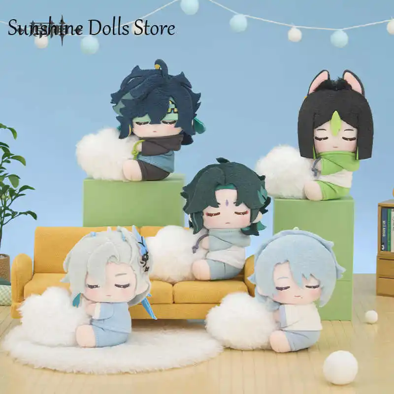 

Game Genshin Impact Official Merch MiHoYo Original Neuvillette Kamisato Ayato Xiao Cute Cosplay Plush Doll Keychain Pendant Gift
