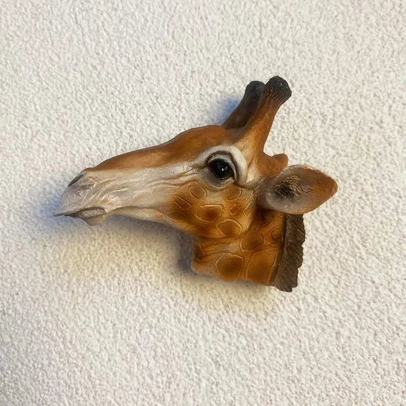 

3D Resin Giraffe Head Fridge Magnet - Unique Eclectic Home & Kitchen Decor, Super Strong Magnets