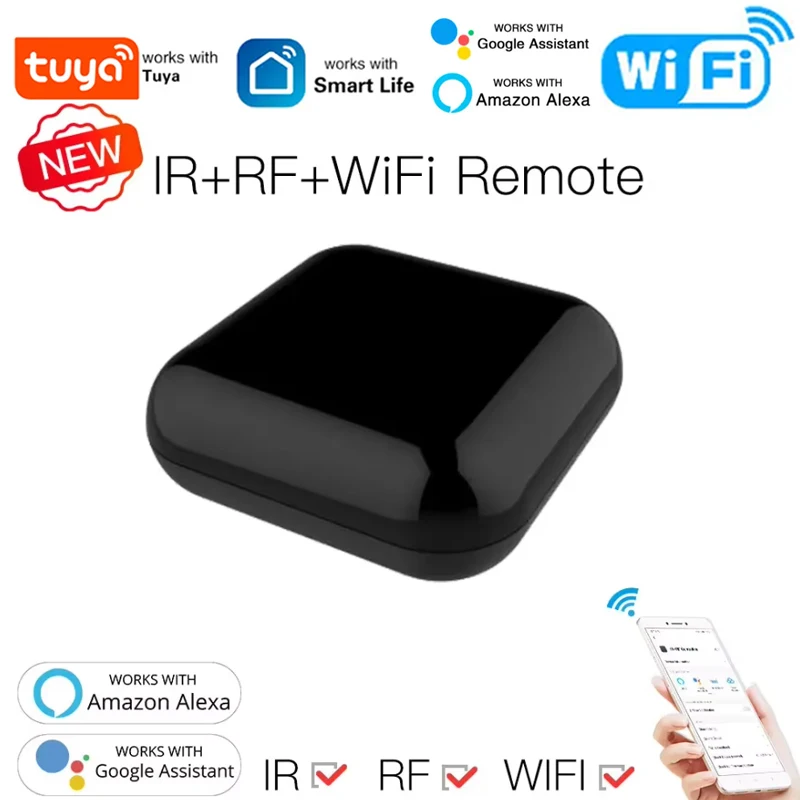 

Moes Tuya WiFi RF IR Универсальный пульт дистанционного управления RF Бытовая техника Приложение Smart Life Голосовое управление через Alexa Google Home НОВИНКА