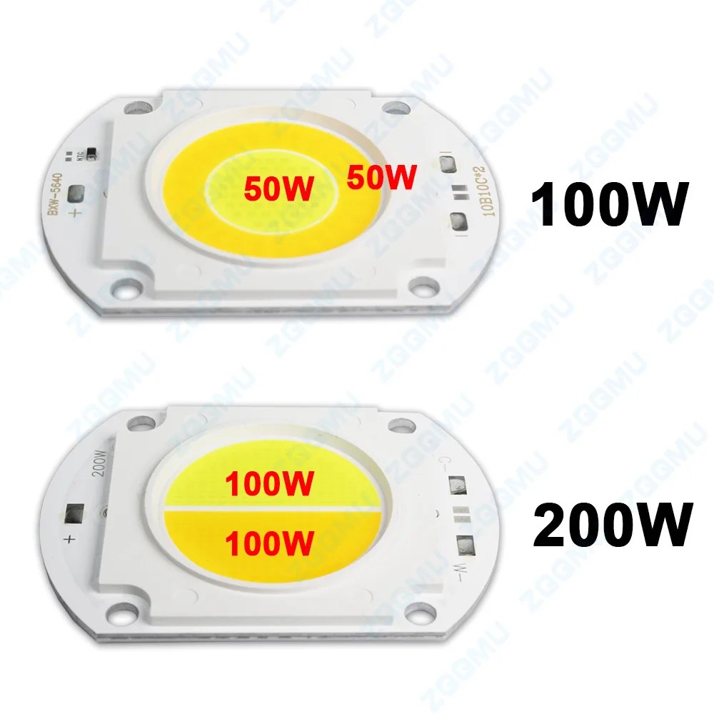 High Power COB 100W 200W LED COB Lamp Chip Warm And Cold White Two-color Audience Light Floodlight LED COB Chip
