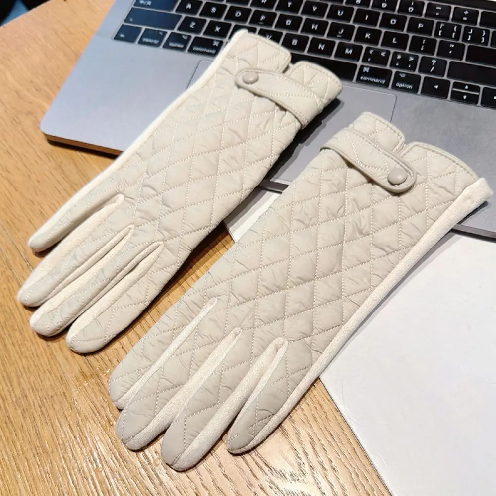 Winter Warm Gloves Women Touch Screen Thickened Thermal Windproof Mittens Outdoor Cycling Running Driving Fashion Elastic