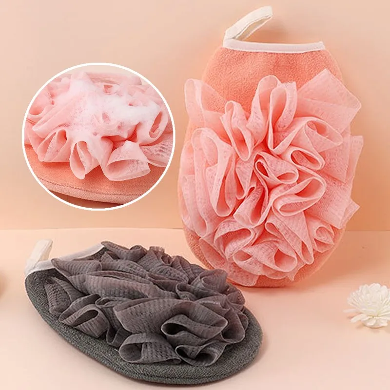 

1pc Exfoliating Double-Sided Gloves Body Cleaning Bath Flower Bathroom Shower Ball Bodys Scrubber Sponge Towel Bathroom Parts