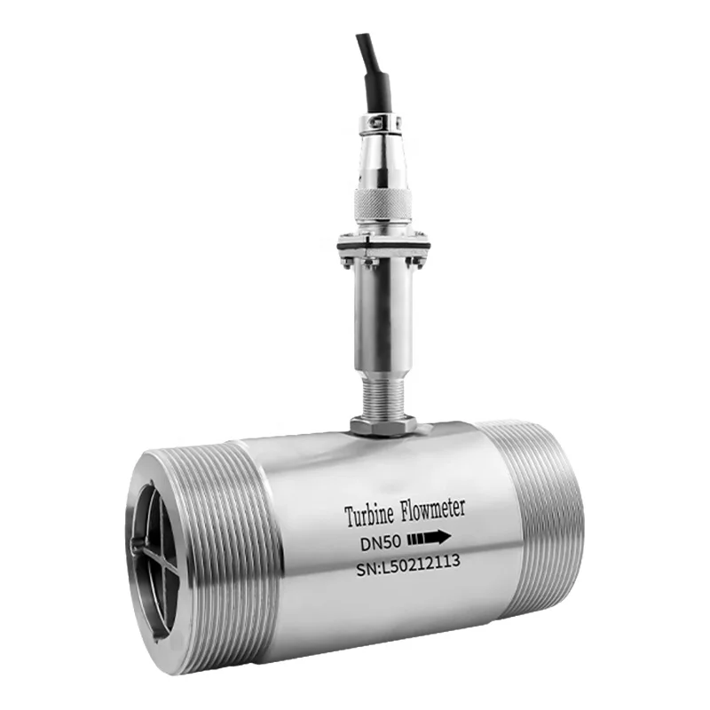 4-20mA التوربينات تدفق متر DN40 DN50 السائل النفط الديزل الوقود التوربينات تدفق المياه متر الاستشعار 1 بوصة نبض التوربينات مقياس الجريان