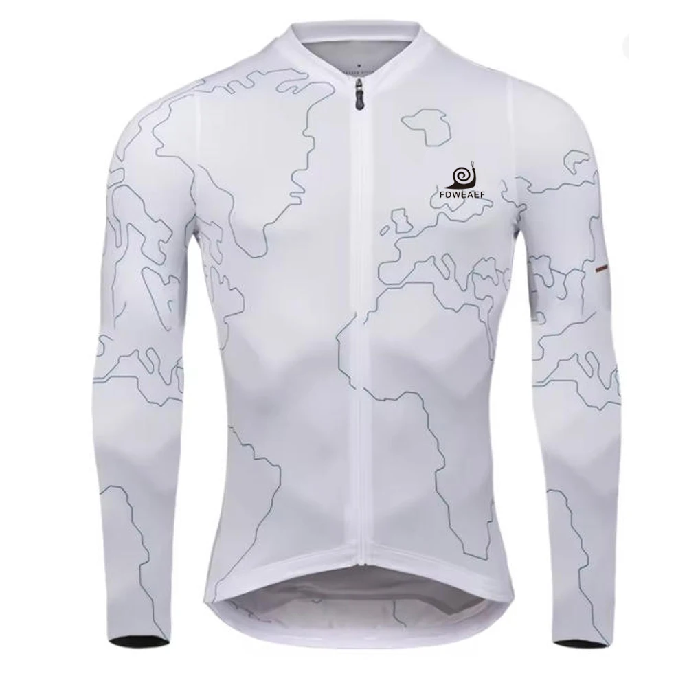 Image of 2026 FDWEAEF Frühling Sommer Herren Radtrikot Langarm-Oberteil MTB Bike Atmungsaktives Schnelltrocknendes Shirt Fahrradbekleidung