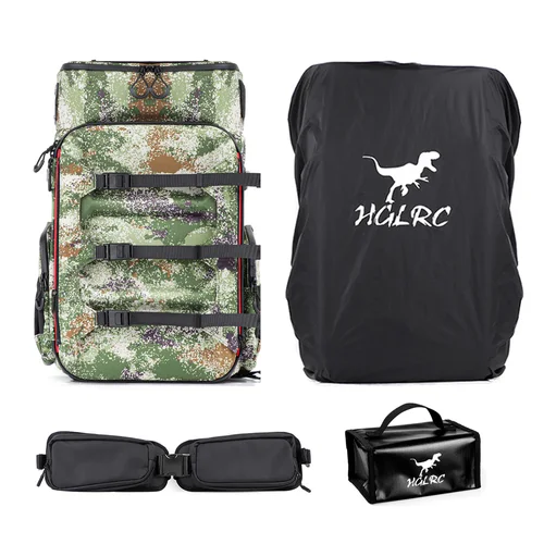 Ensemble de sac à dos pour drone HGLRC B1 (sac à dos + support lombaire + housse de pluie + sac pour batterie)