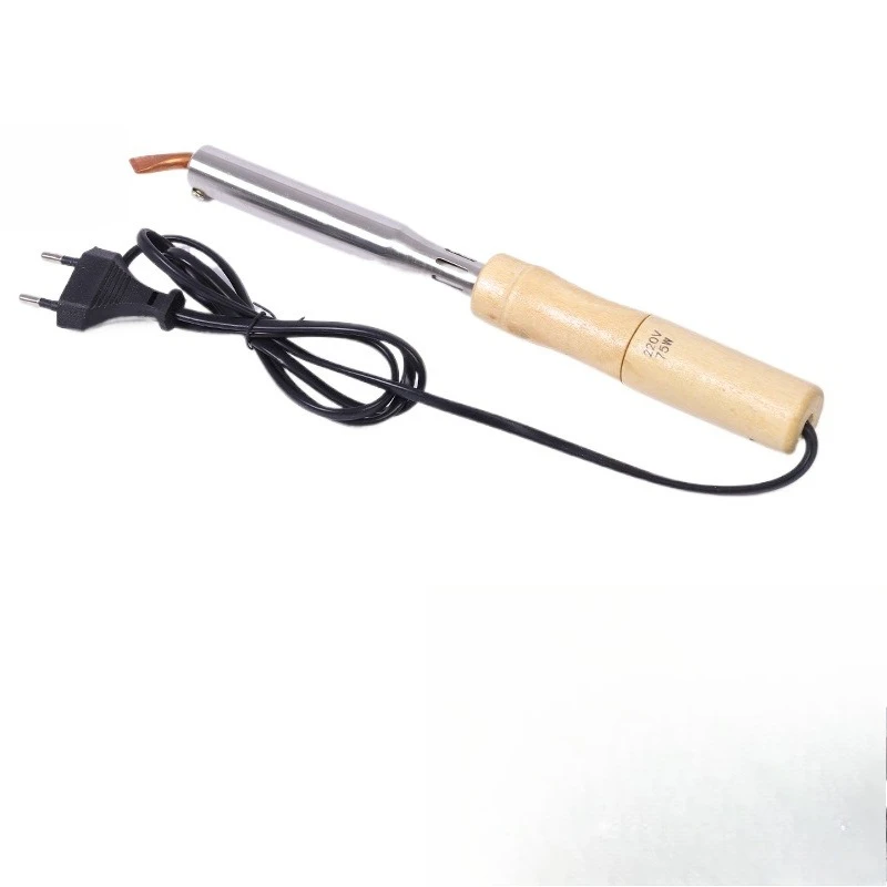 For European Standard Electric Soldering Iron Wooden Handle High Power External Heating Electric Soldering Iron 75/100/150/200