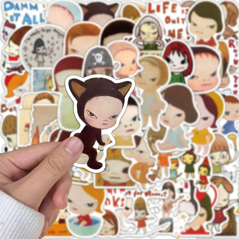 10/30/50pcs Japan Yoshitomo Nara Stickers Cute Art Illustration Graffiti Sticker DIY Suitcase Phone Laptop Kawaii Cartoon Decals