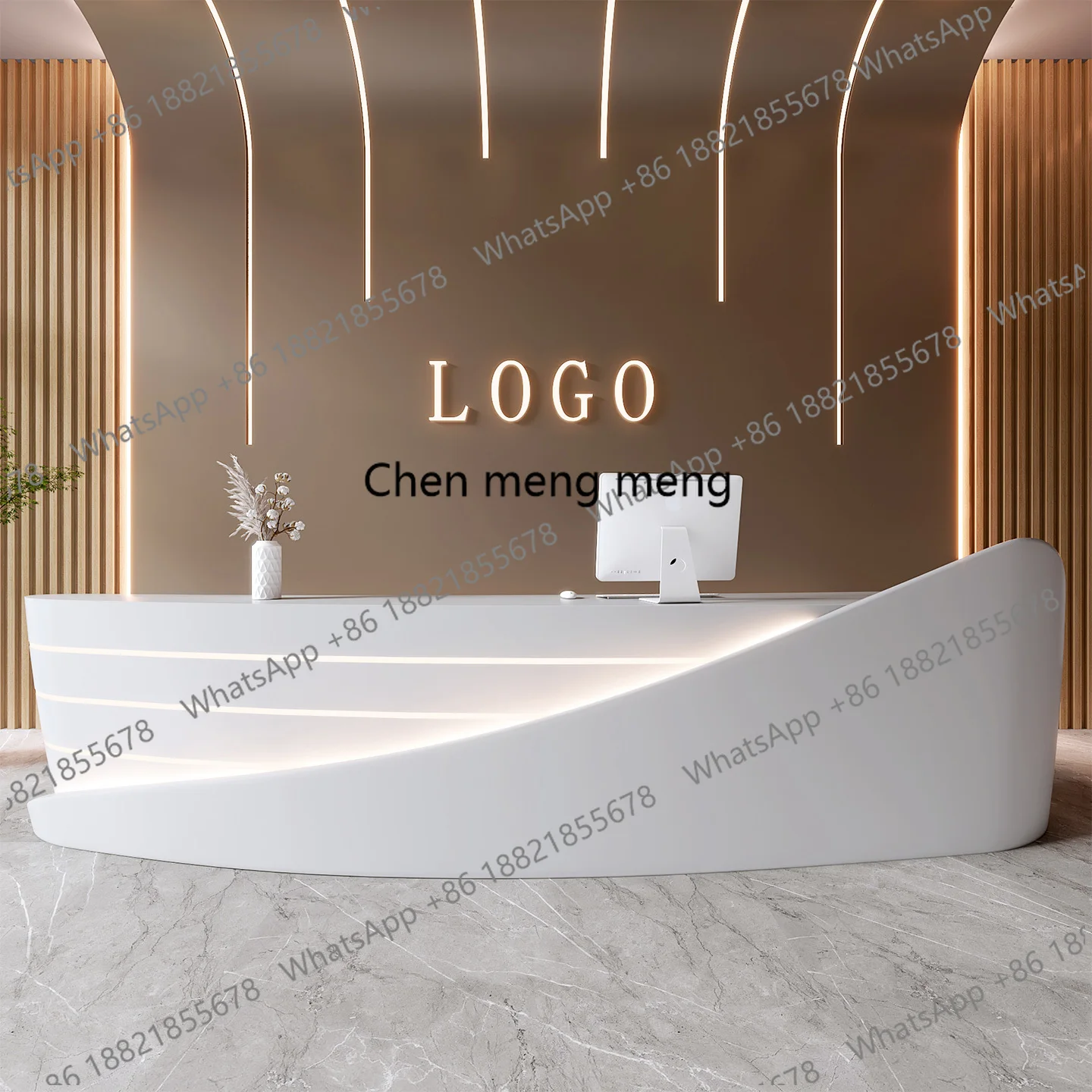 Company front desk hotel lobby reception desk foot bath health club bar beauty salon checkout page table