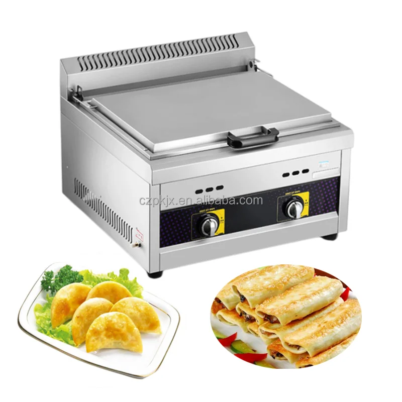 New Coming Gas Fried Dumpling Machine Commercial Potsticker Fryer Electric Automatic Dumpling Frying Cooker