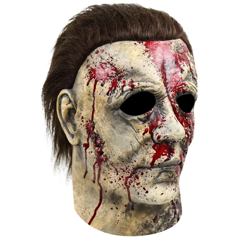 Horror Bloody Michael Meyer Mask Full Face Latex Masks Halloween Party Scary Props Toy Home Decoration Accessories for Adult