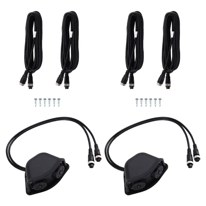 Double Camera AHD 1920X1080p IR Night Vision Waterproof Left Right Side Mirror Area Camera For Truck Bus RV Car-N31R