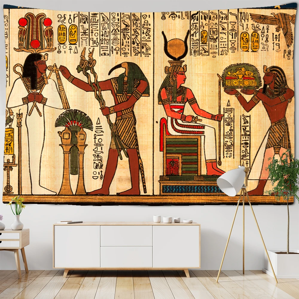 Ancient Egyptian Tribal Savage Tapestry Wall Hanging Boho Decor Wall Cloth Tapestries Psychedelic Hippie Tapestry Wall Carpet