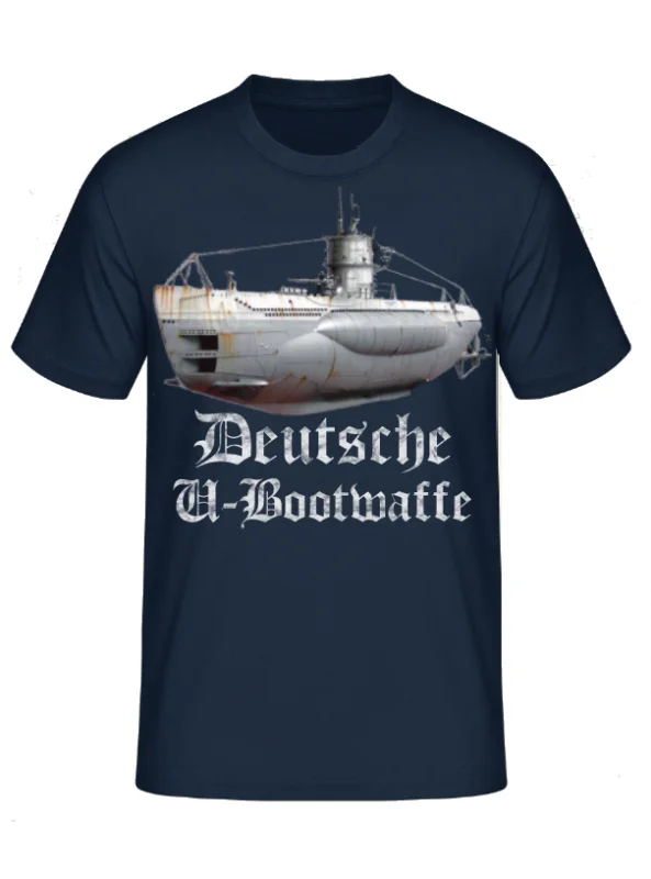 Deutsche U-Bootwaffe WWII German Naval Submarine T-Shirt 100% Cotton O-Neck Summer Short Sleeve Casual Mens T-shirt Size S-3XL